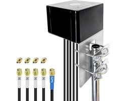 5-in-1 GPS/5G-antenne 4X4 MIMO, tot 6 dBi, Omni Cross Polarized Wideband 600–8000 MHz 4G+ LTE-A 5G UWB, WiFi 6E, WiFi 7, GNSS GLONASS Beidou Gaileo, SMA-Stecker/TS9