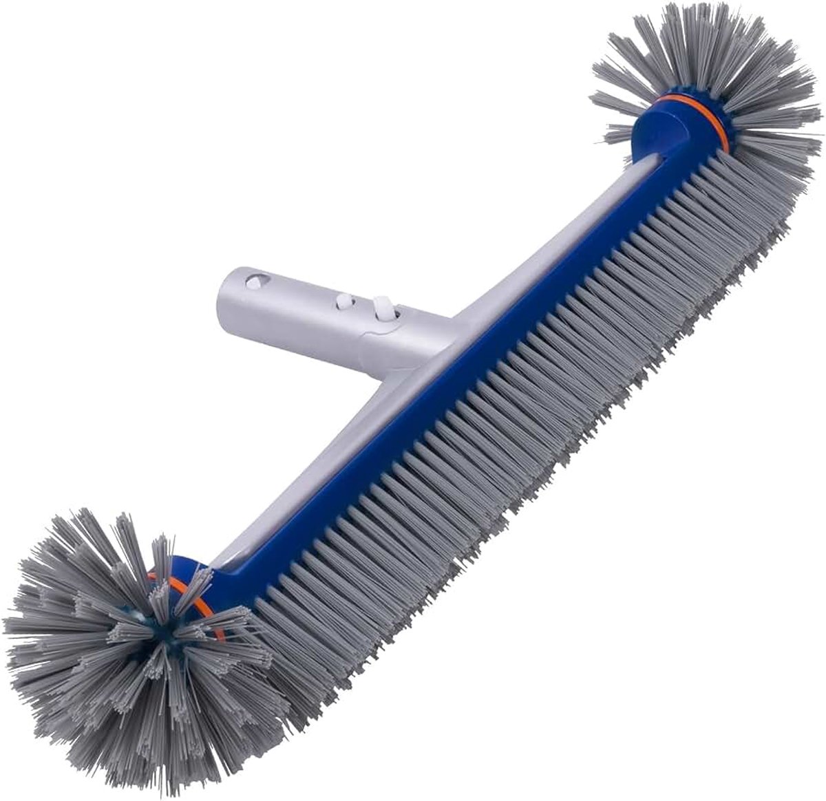 17,5 inch zwembadborstel, Zwembad Accessoires, met ronde uiteinden voor muur en tegels met versterkte aluminium achterkant, premium borstel met sterke borstelharen