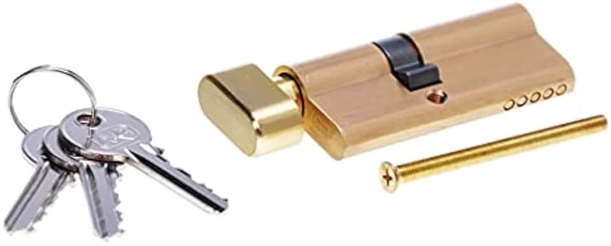 Cilinder profielcilinder sluitcilinder met knop, messing (K 40/55 mm)