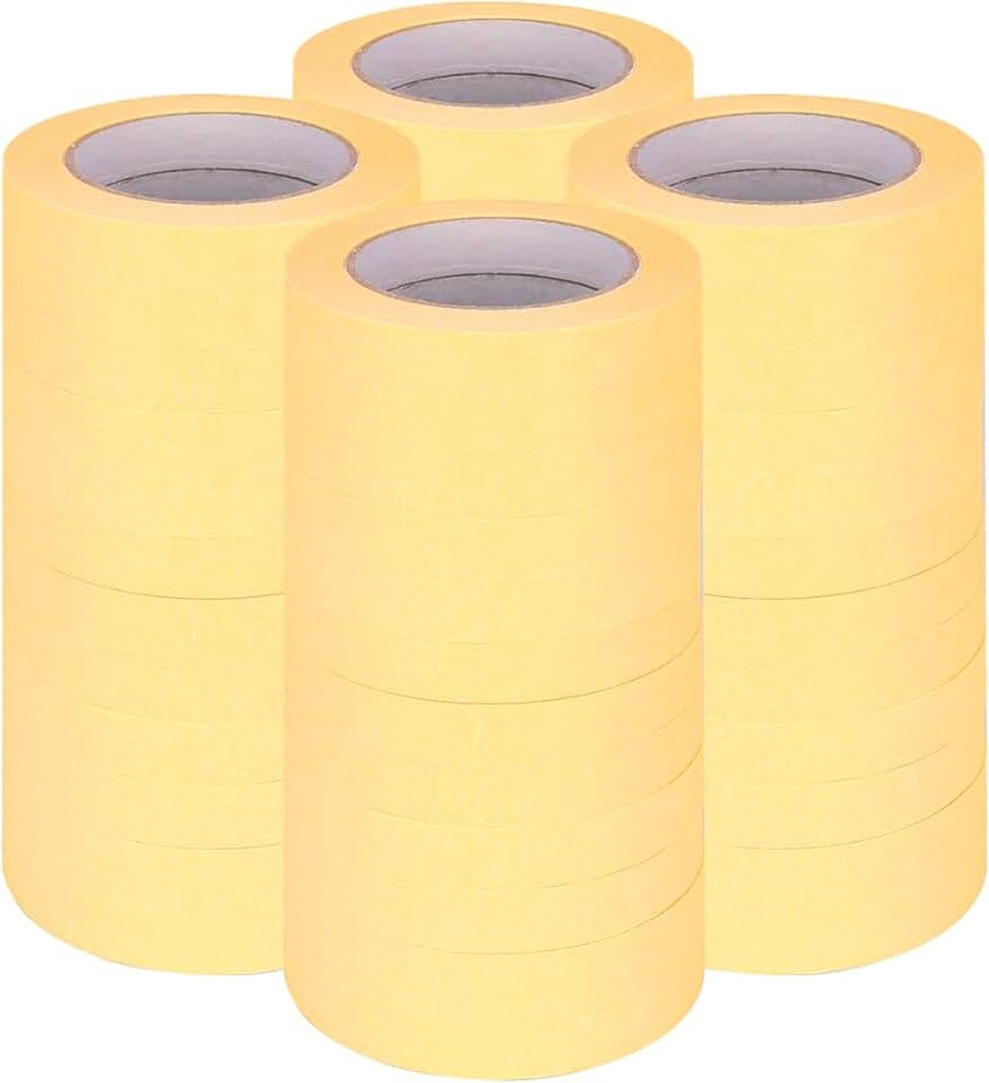 Verpacking 48 rollen crêpetape, 50 m lang, schildertape, breedte 19 mm