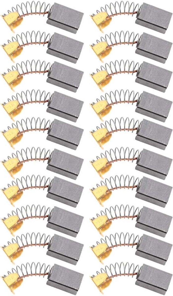 20 stuks koolborstels 6 mm x 10 mm x 15 mm voor elektrische motoren voor algemeen gebruik