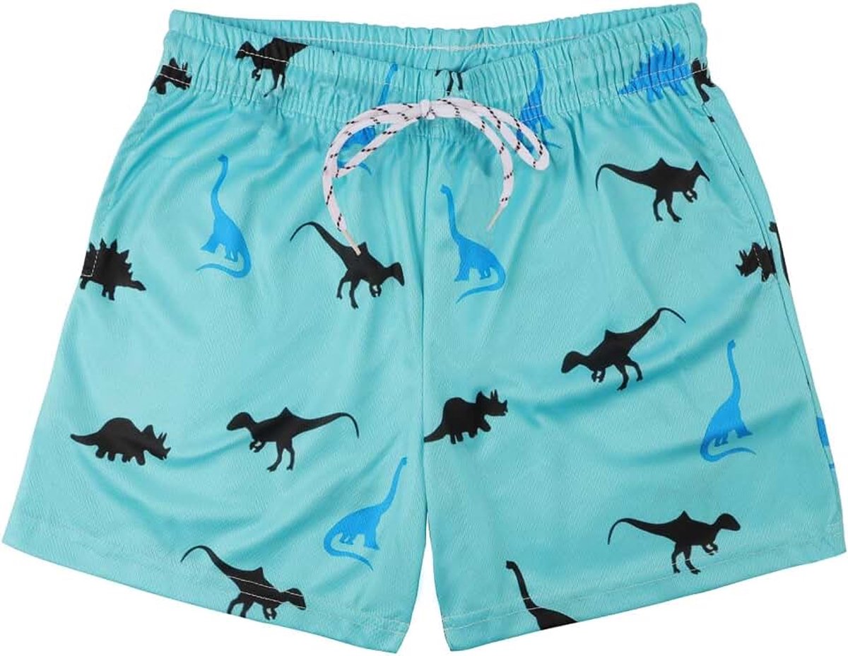 Zwemshorts Badmode Jongens,Hipster Boxershorts met Verstelbaar Trekkoord Snel Drogende Zwemboxer Zwembroek met Zakken Elastische Tailleband,Modeprints,voor kinderen van 7-14 jaar
