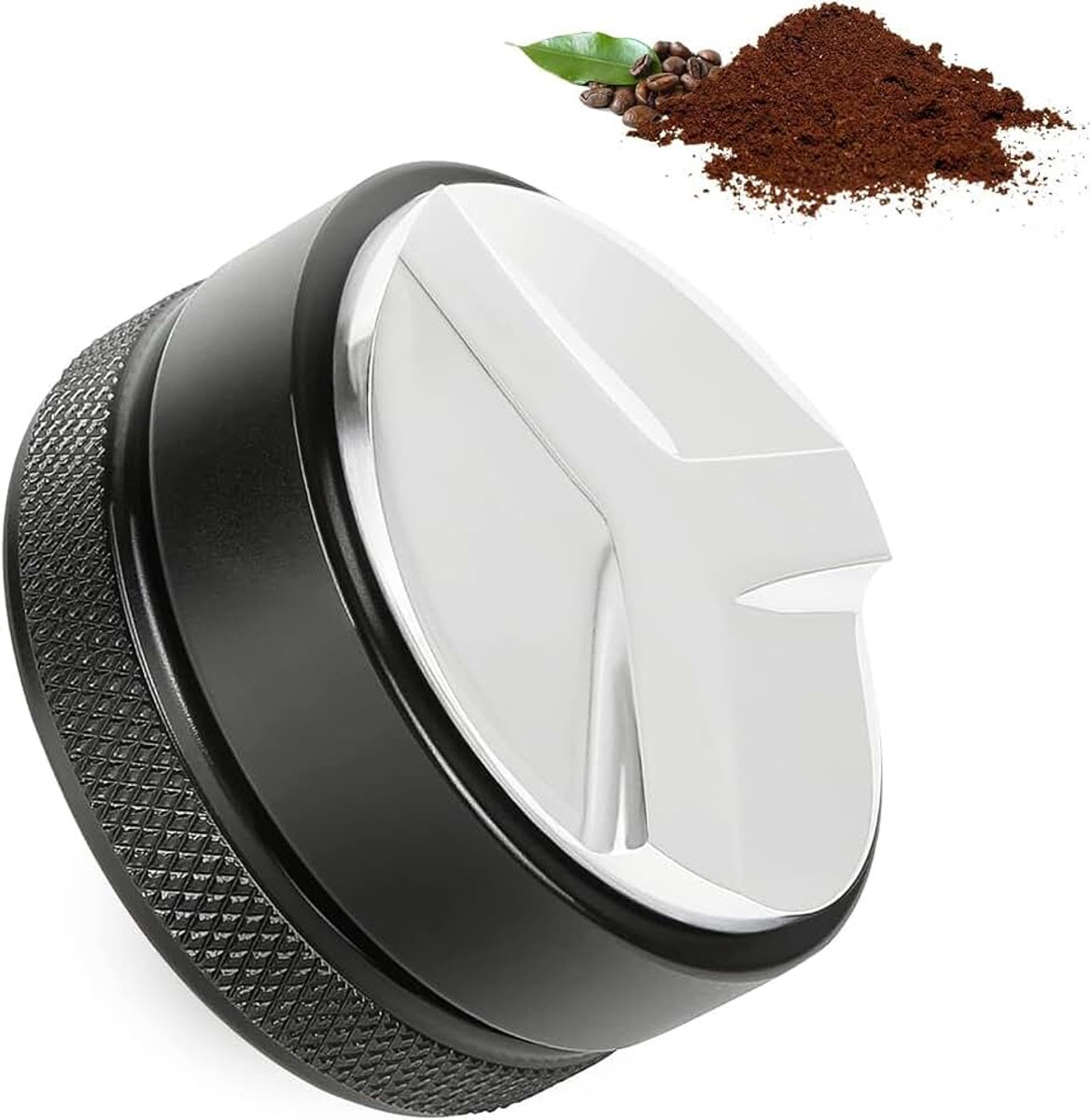 Espressomachine, koffieverdeler, koffieverdeler, koffieverdeler, instelbare dieptecompensatieverdeler, barista-accessoires voor koffie, zeefhouder voor het stampen (58 mm)