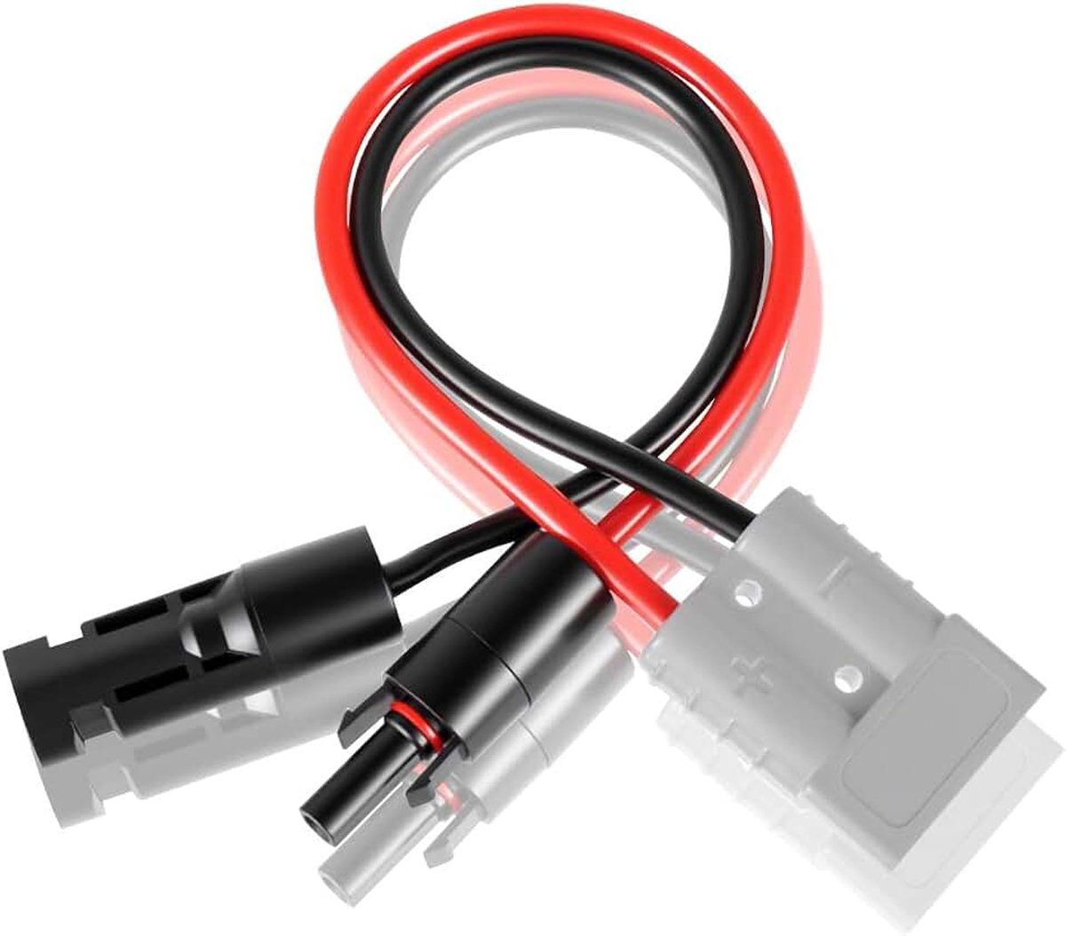 60 cm zonnestekker naar 50 A Anderson aansluitkabel | 10 AWG stekker voor zonnemodulekabel, verlengkabel zonnepaneel voor draagbare generatoren, energieopslag, camper