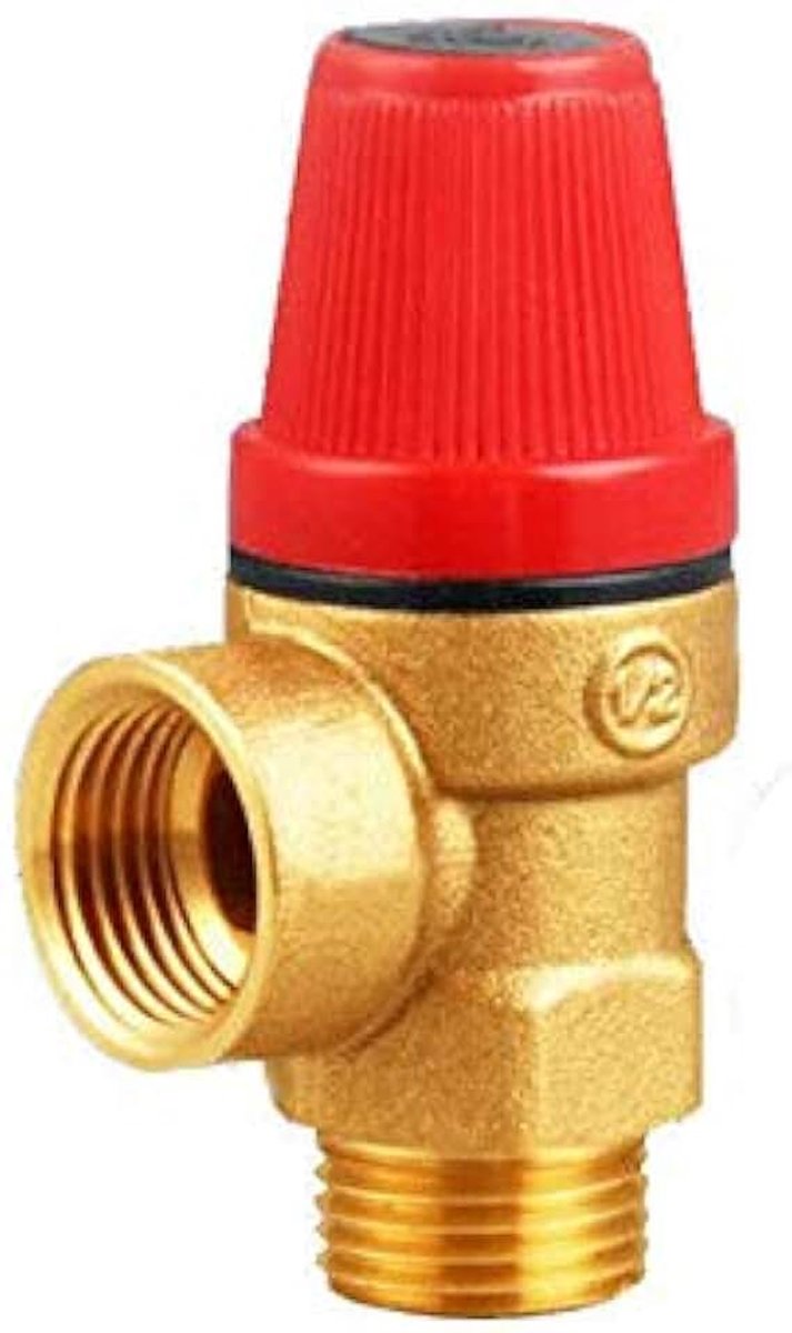 Veiligheidsklep Ontlastkleppen Messing Drukreduceerventiel voor water, olie, niet-corrosief niet-ontvlambaar gas (3/4 inch mannelijk, 6 bar)