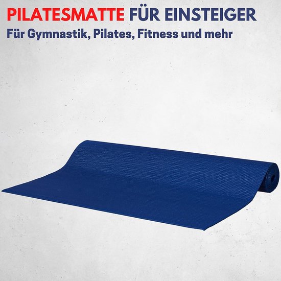 Sportmat - Fitnessmat - Yoga Pilates - Luxe lichtgewicht - 3 mm dik - Blauw — afbeelding 3