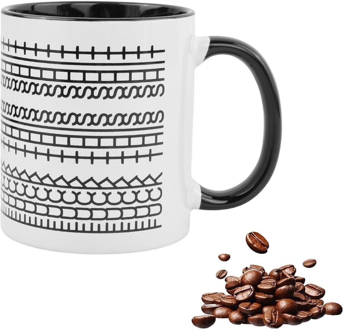 This Shit keramische koffiemok 350 ml, verborgen berichtbeker met geïsoleerd handvat, grappige theekop voor warme en koude dranken