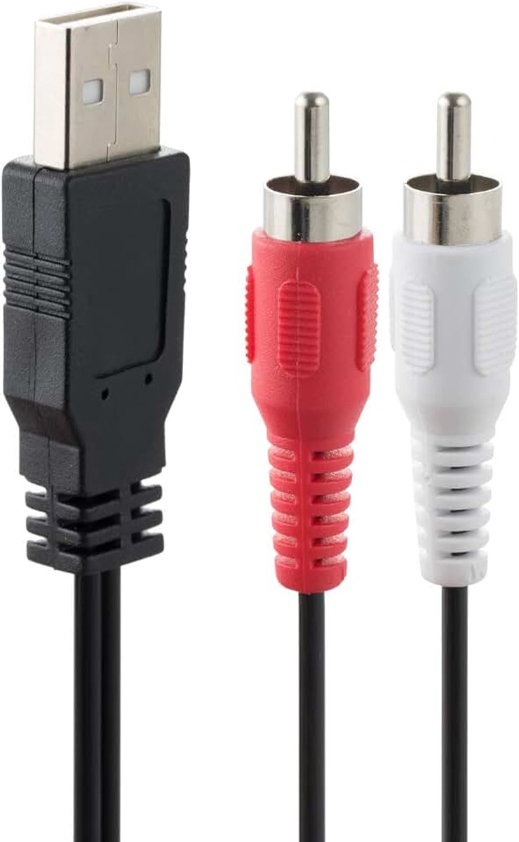 Naar RCA-kabel, RCA naar USB-kabel, USB 2.0 Mannelijk naar 2 RCA Mannelijke Audio AV Converter Camcorder Audio Splitter Adapter Kabel 5FT