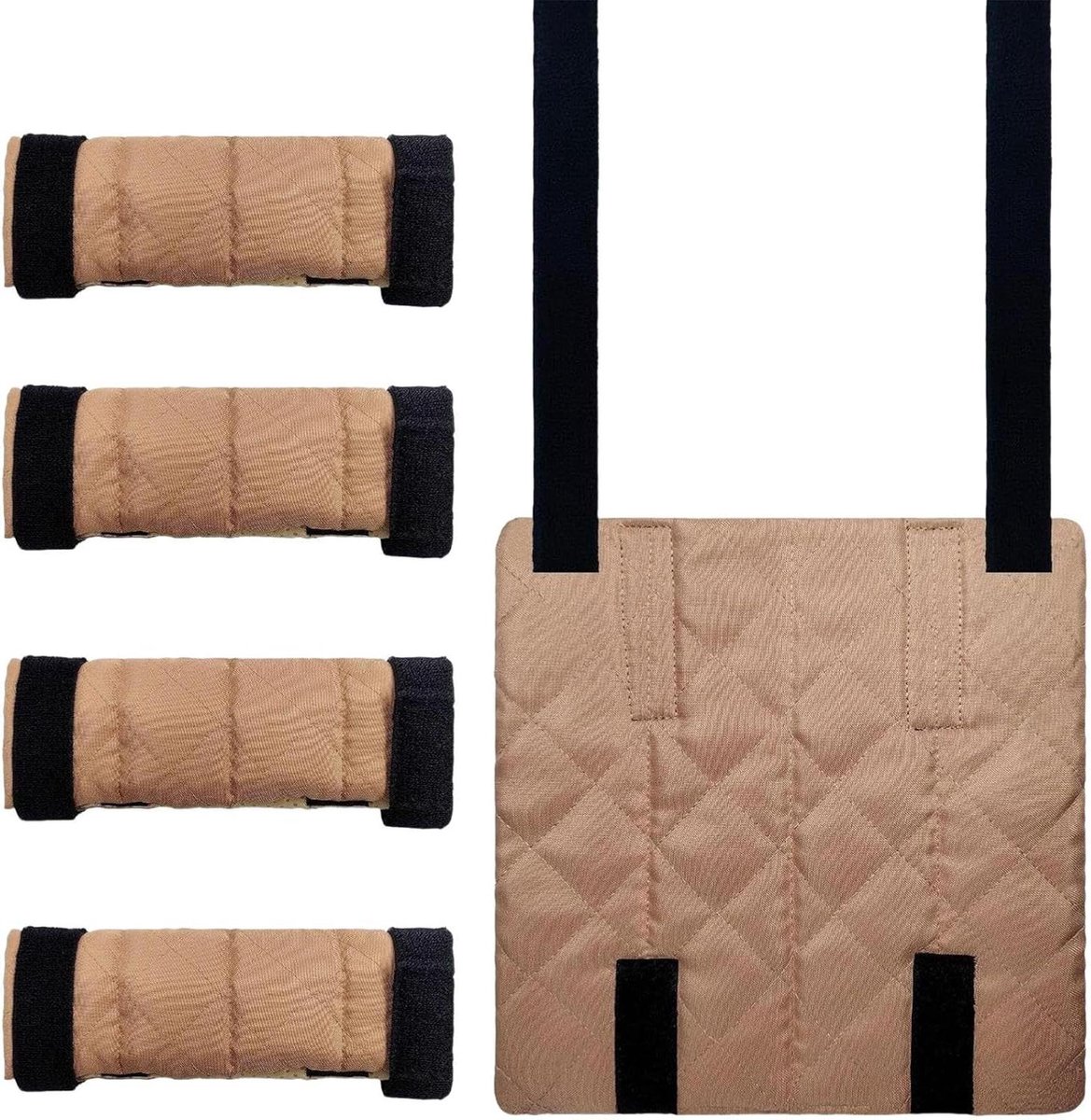 Trapkussens - Hoogslaper bescherming - Veiligheid verhogen - Antislip oppervlak - 4 stuks - Grijs