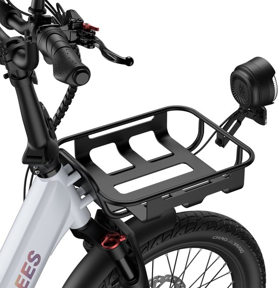 Fafrees Elektrische Driewieler - 20 Inch 48V 21Ah Accu - Dik Klapfiets E-Bakfiets - Elektrische Fiets - Elektrische Vrachtsfiets 180kg - 85km Bereik - Grote groentemanden aan de voor- en achterkant - Koppelsensor - Max 180kg Belasting - Zwart van FAFREES — afbeelding 3