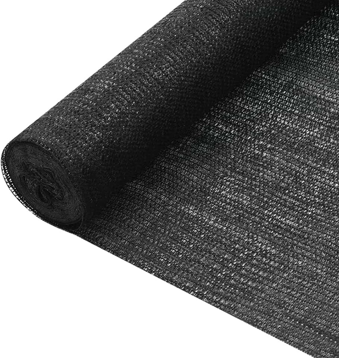Balkoninkijkbescherming, stofdicht, zonwering, voor tuinhekken, terrassen, tuinen, hekscherm, zwart, 1,8 x 25 m, HDPE, 75 g/m2