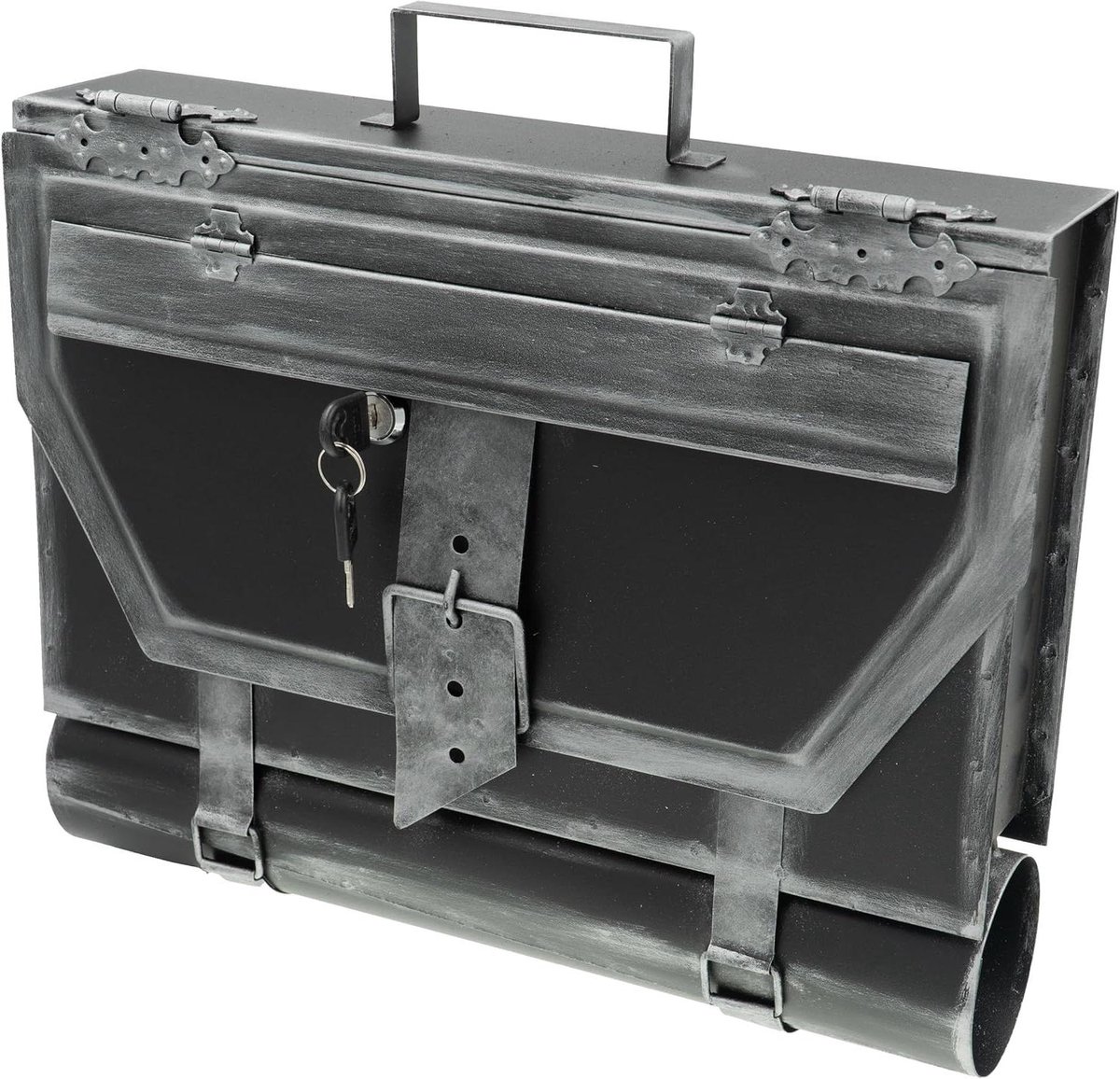 Wandbrievenbus - Brievenpost houder - Post ontvangen - Waterdicht ontwerp - 40 x 32 x 8 cm - Zwart-zilver