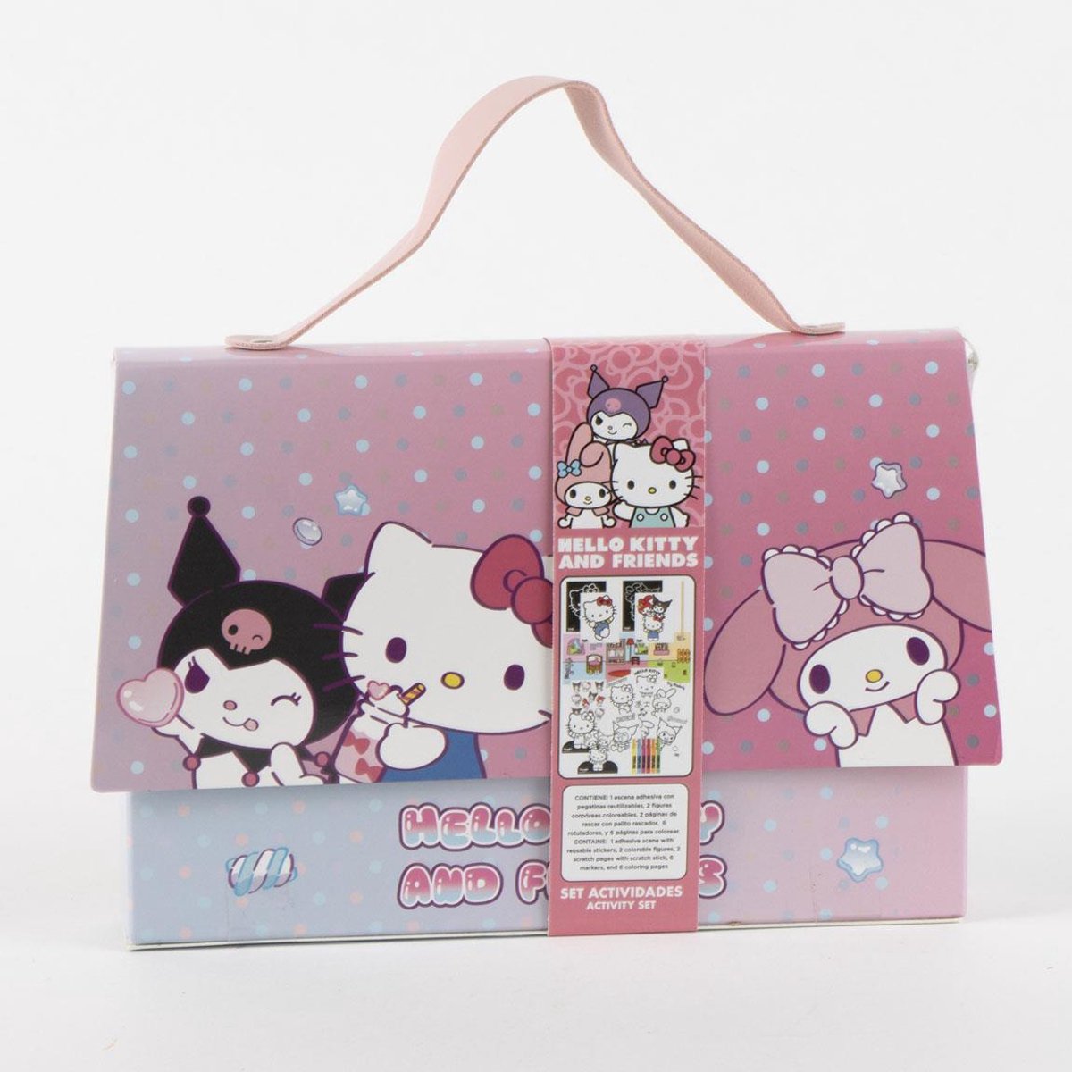 Hello Kitty & Friends Creatieve Knutselset – Kleurplaten, Krastekeningen en Stickers in Draagkoffer — cadeau in Spellen & Speelgoed - foto 6