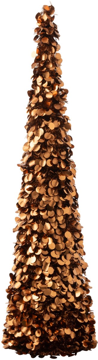 J-Line decoratie boom Sprankelend - polystyreen - bruin - large