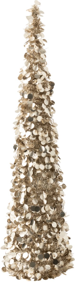 J-Line decoratie Boom Sprankelend - polystyreen - greige - large