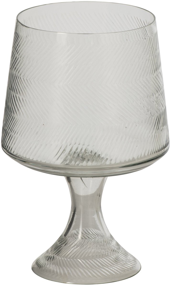 J-Line Kandelaar met reliëf - glas - transparant