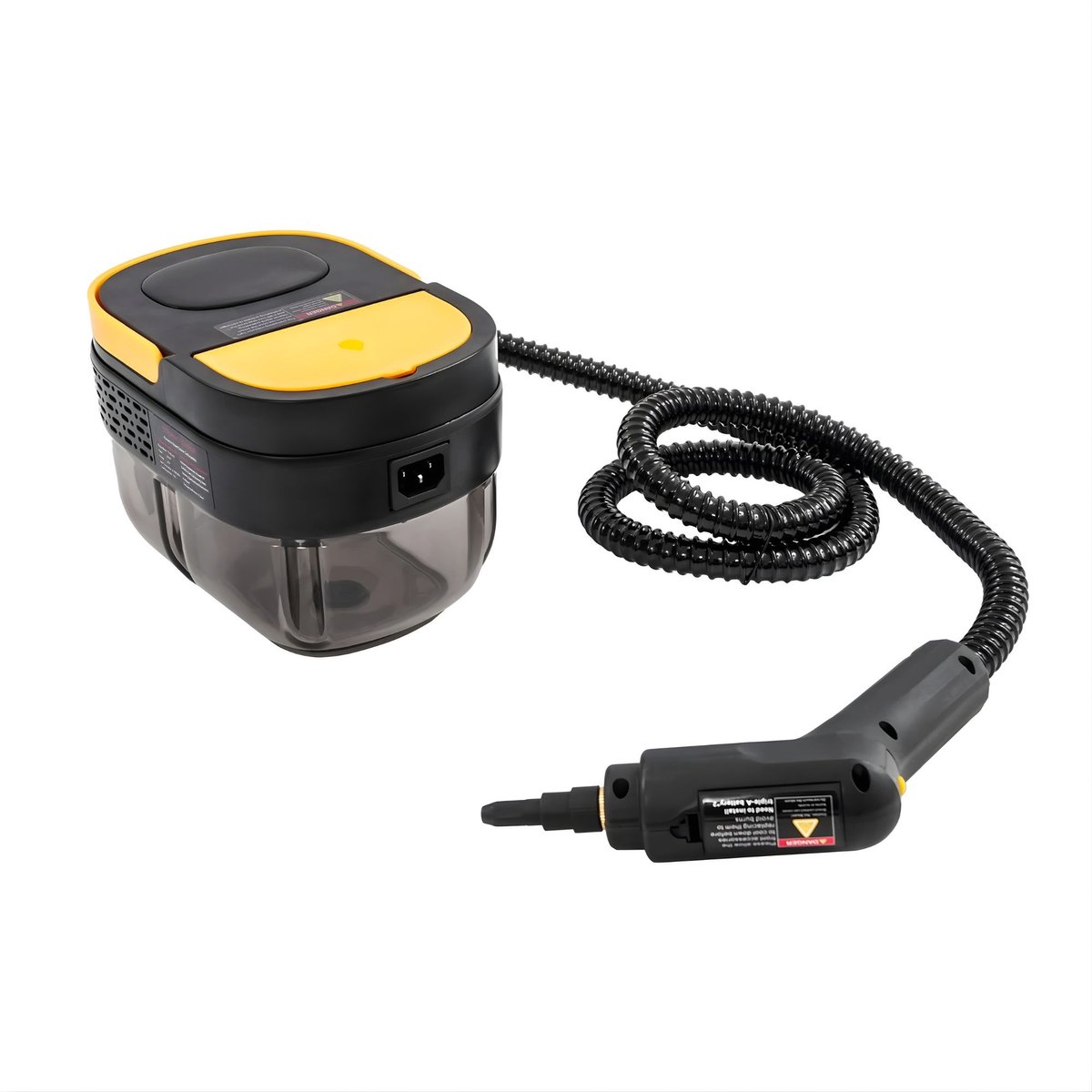 1500W Handstoomreiniger – Multifunctionele Stoom Cleaner 3.0 Bar, 105°C – Voor Tegels, Vloeren en Ramen – EU Stekker – Zwart/Geel