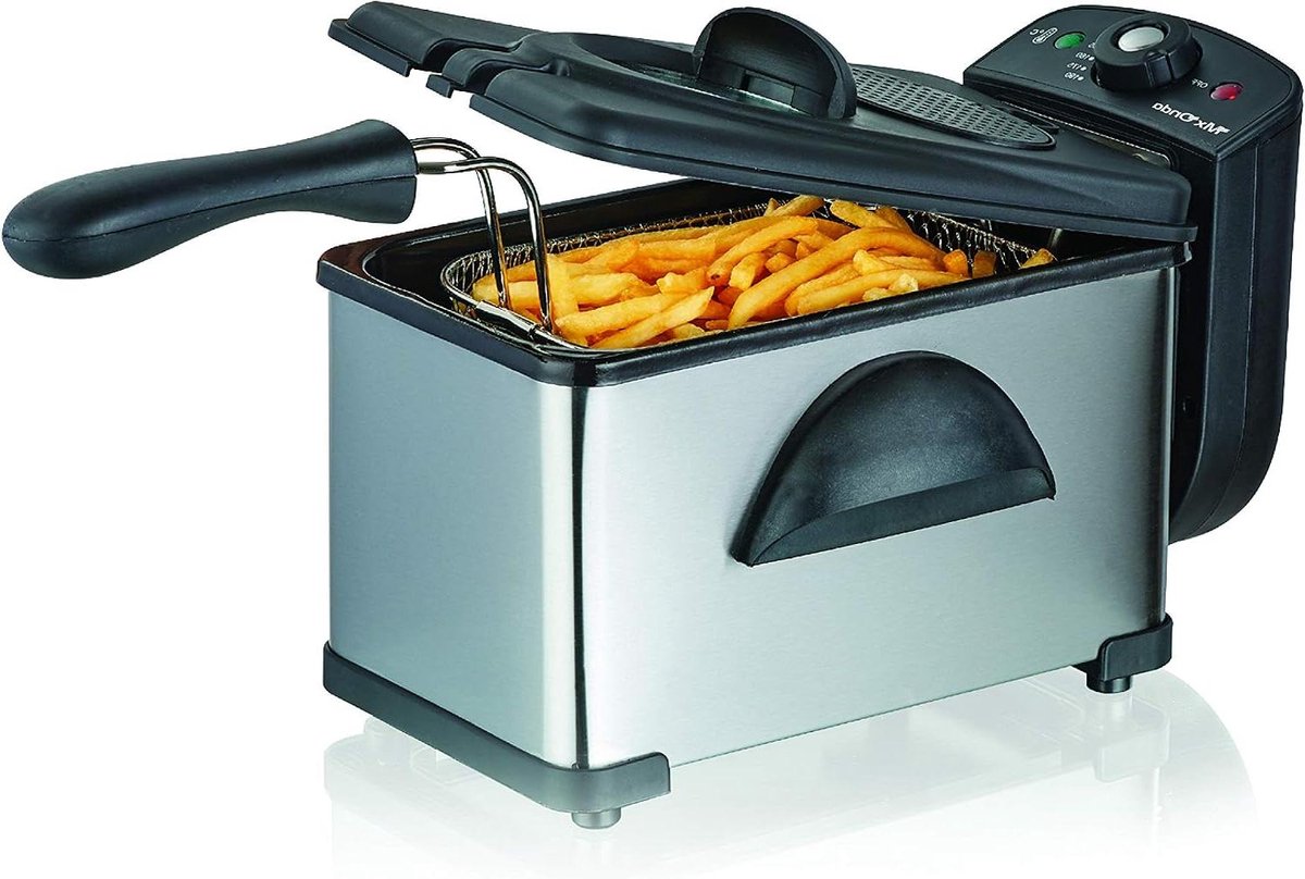 Friteuse - Frituurpan - Snelle Snacks - Snelle Verwarming - 2 Liter - Metaal
