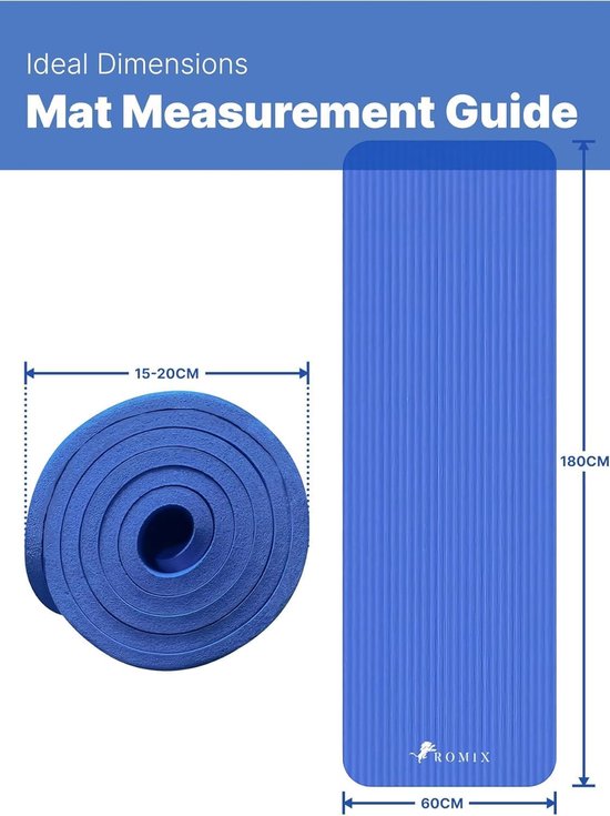 Extra Dikke Yogamat 15 mm Antislip 183 cm - Hoogwaardig Traagschuim, Milieuvriendelijk, Latexvrij — afbeelding 2