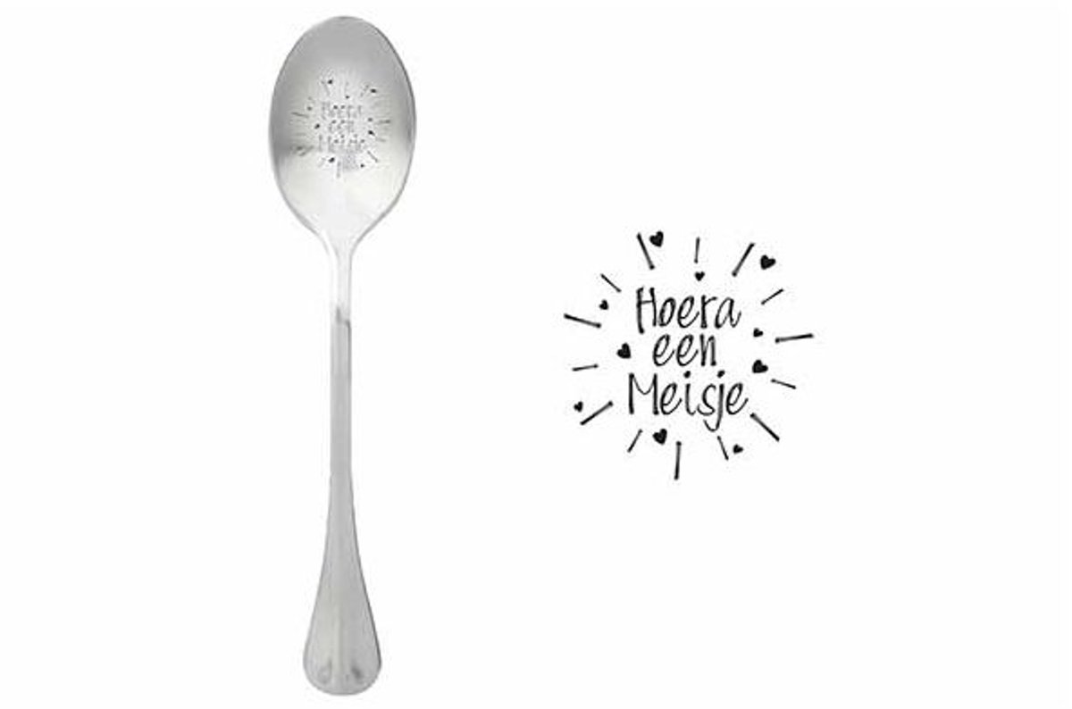 One Message Spoon Set6 Hoera Een Meisje