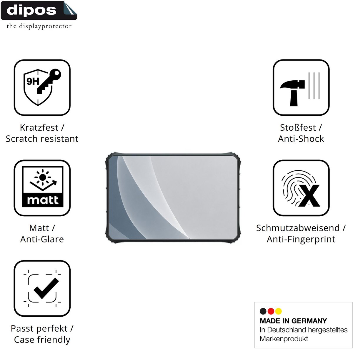 dipos – 2x Matte Pantserfolie geschikt voor Conker NS108 | 9H Screenprotector