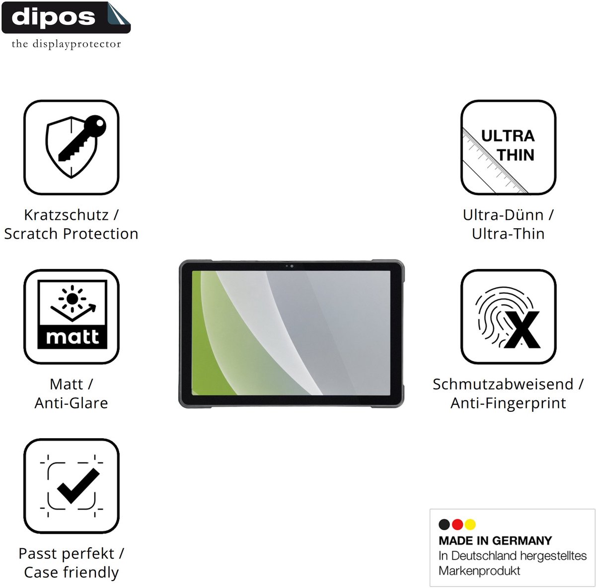 dipos – 2x Matte Beschermfolie geschikt voor Conker SX107 | Krasbestendige & antireflecterende Screenprotector Ultra-Thin