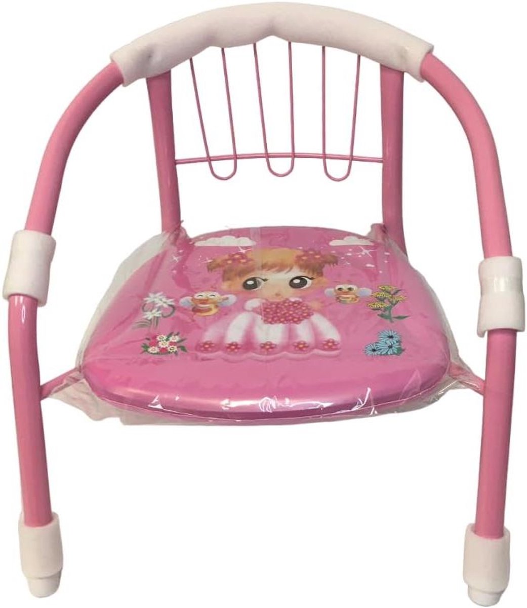 Kinderstoel - Kindermeubel zitje - Comfortabel zitten - Met geluidsfluitje - 35x35x35 cm - Roze