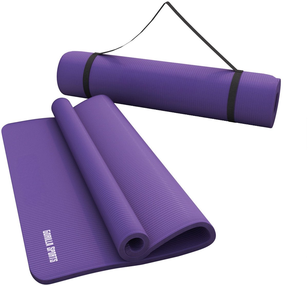 Gorilla Sports Paars -  Yogamat Deluxe 190 x 60 x 1,5 cm
