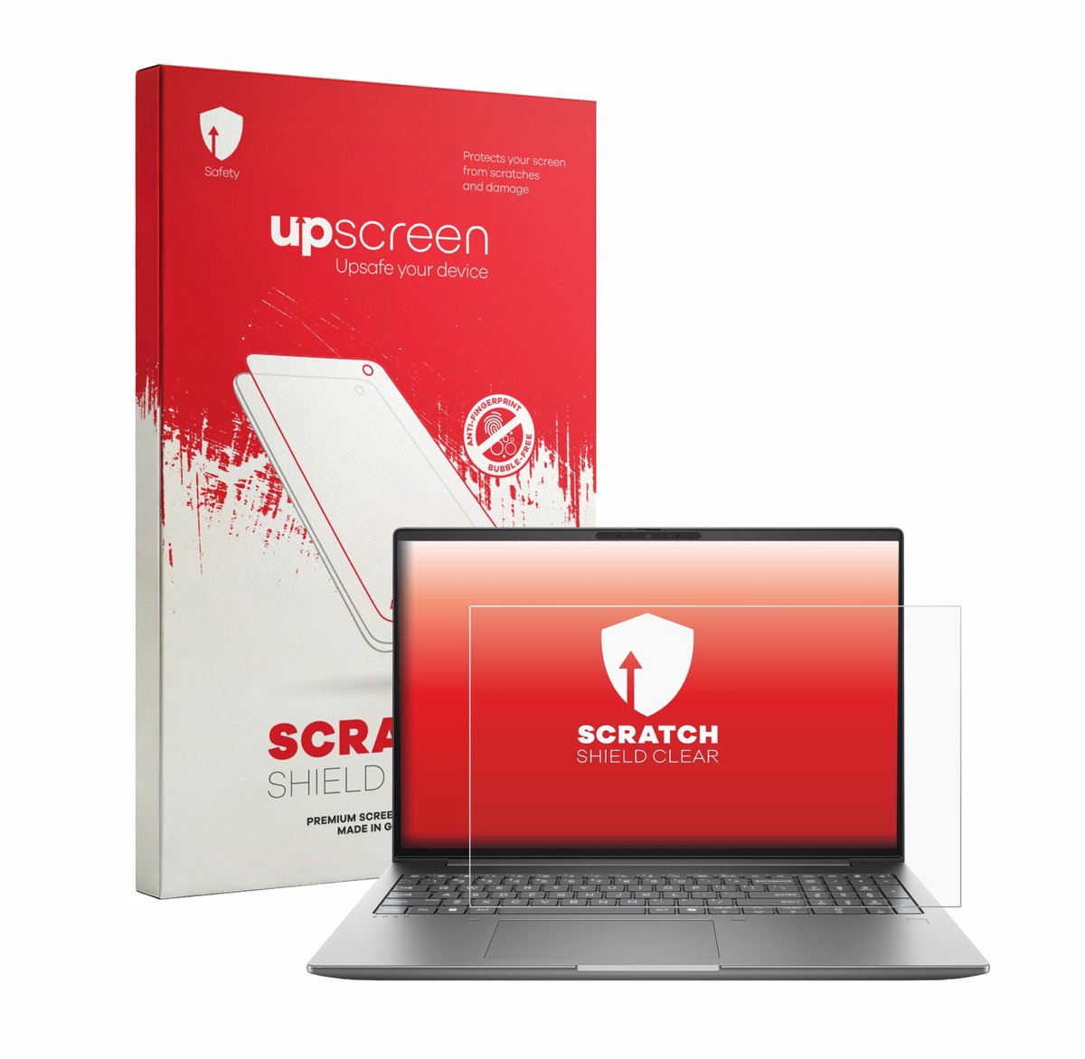 upscreen - Screenprotector voor HP Zbook X G2i 16" - Folie Beschermfolie transparant