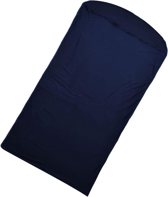 Slaapzak Liner - Reislaken - Kamperen en Reizen - Ademend en Warmte - 200x80cm - Donkerblauw — afbeelding 5