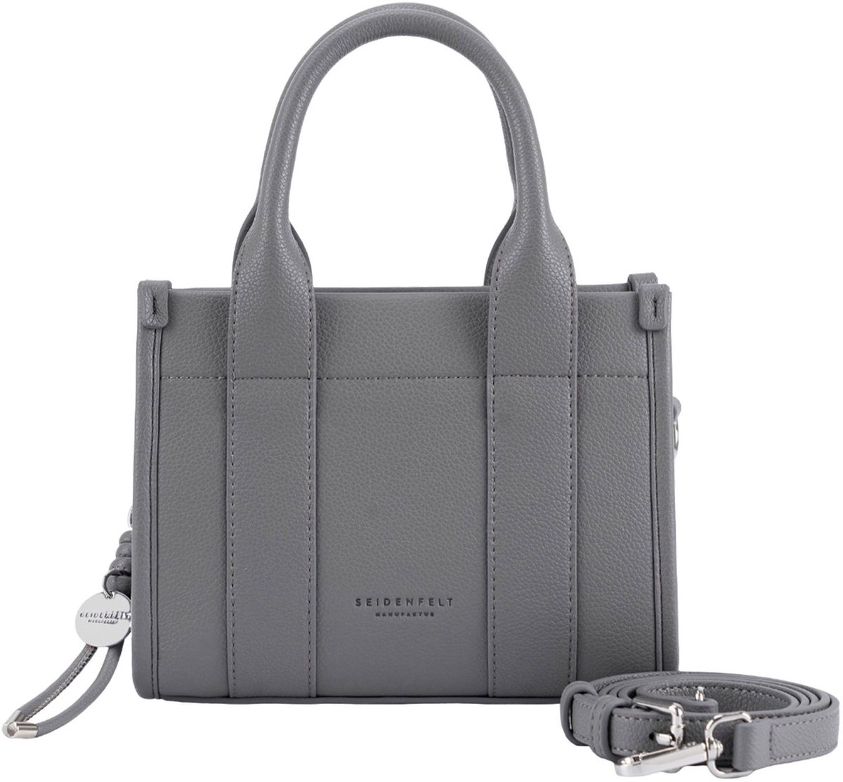 SEIDENFELT MANUFAKTUR handtas schoudertas Nelma Mini Handbag Light Grey grijs