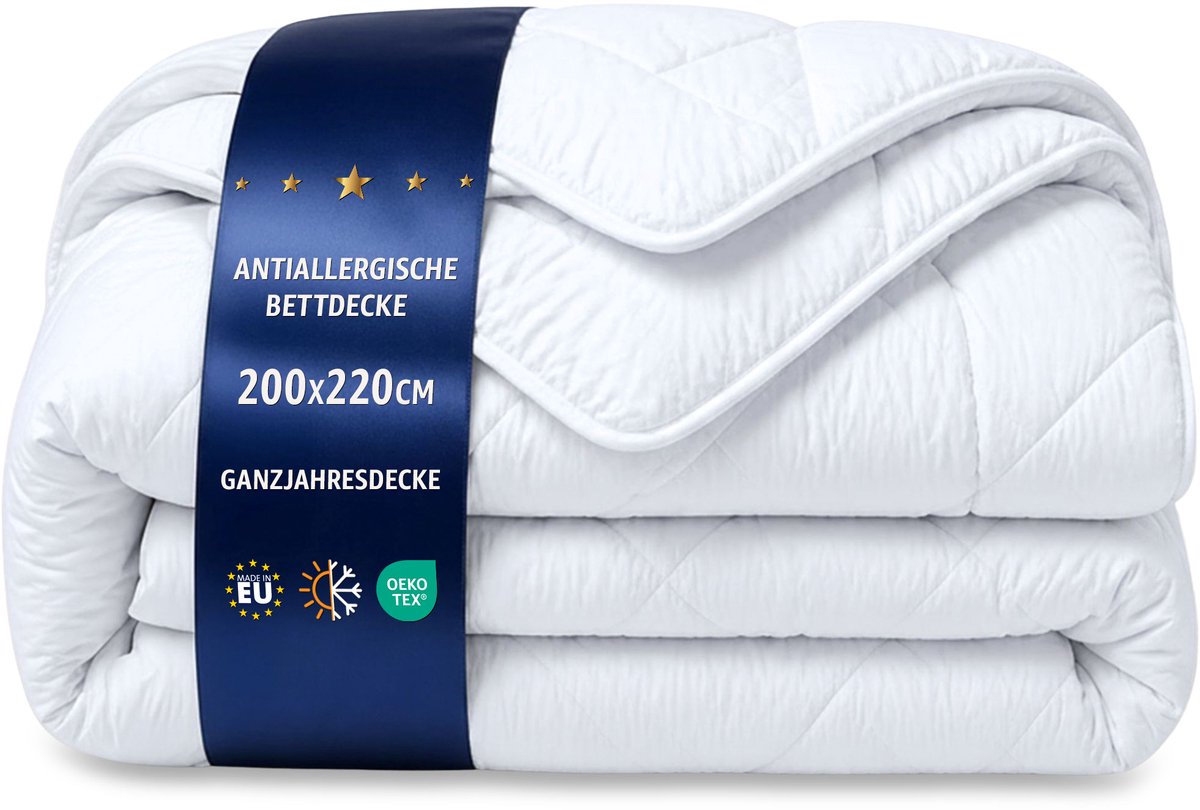 Dekbed zonder overtrek 200x220 cm – all-season Gewatteerd en Microvezel dekbedden naar bed wit warm licht 200 x 220 cm Tweede keuze Oeko-Tex