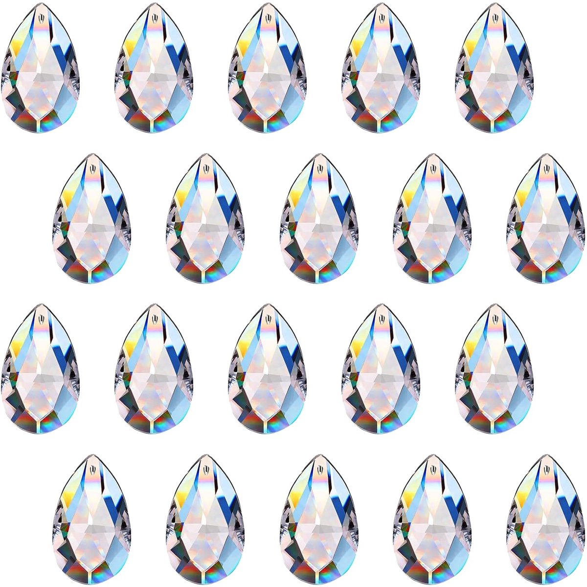 Kristallen diamanten hangers 20 stuks - dromenvanger - decoratief voor ramen en kandelaars - sfeervolle accenten - SnelShoppen