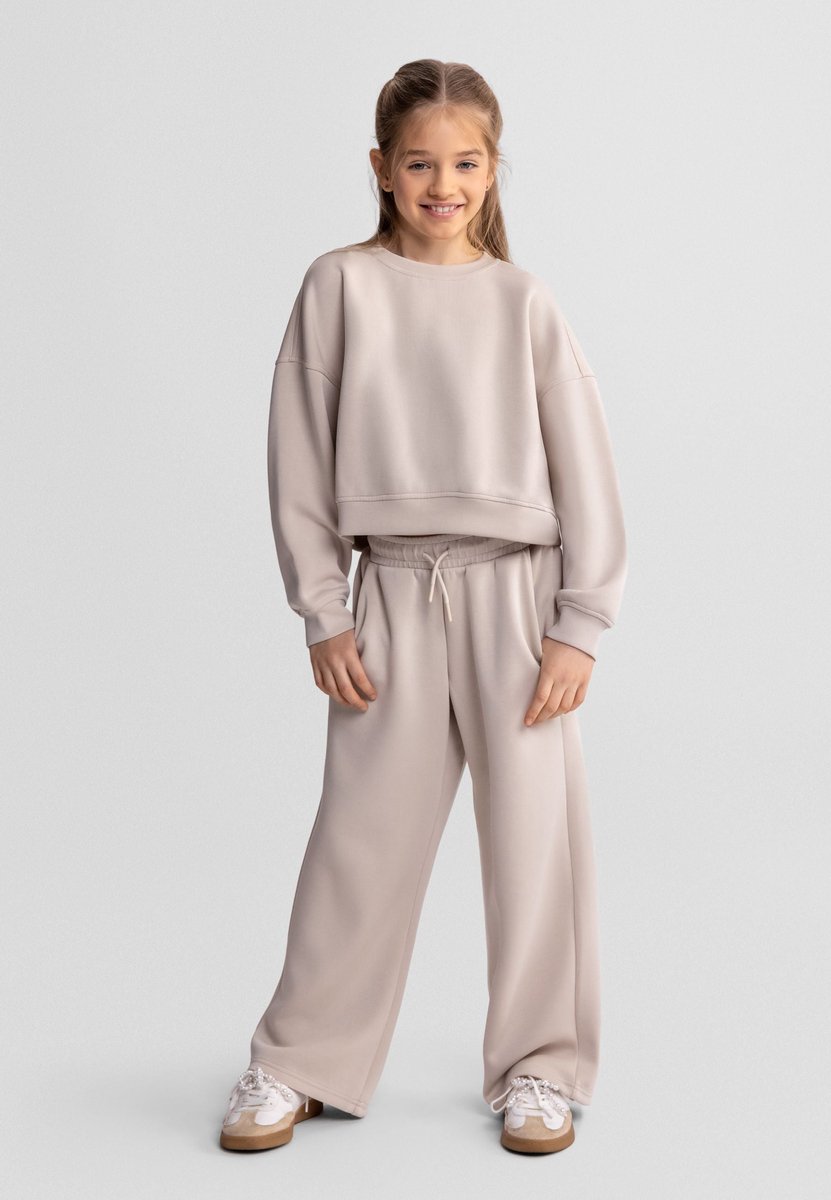 Minoti joggingbroek meisjes wide leg - viscose - beige