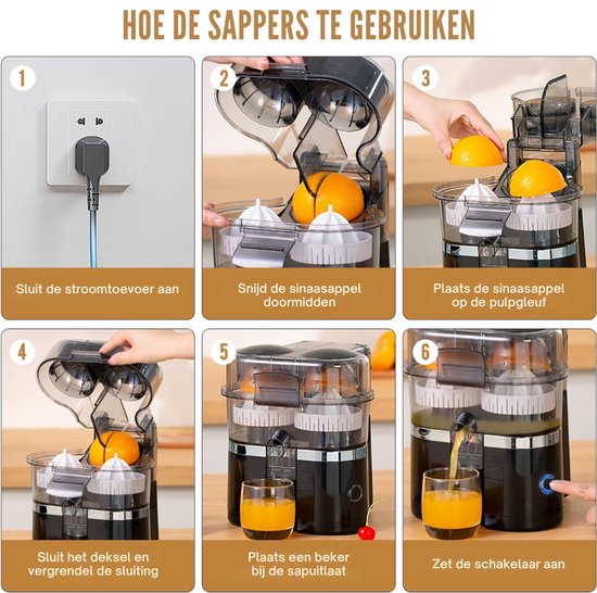 ZRNS® Appelsienperser Elektrische - Citruspers - Sinasappelpers - Gemakkelijk Reinigen — afbeelding 2
