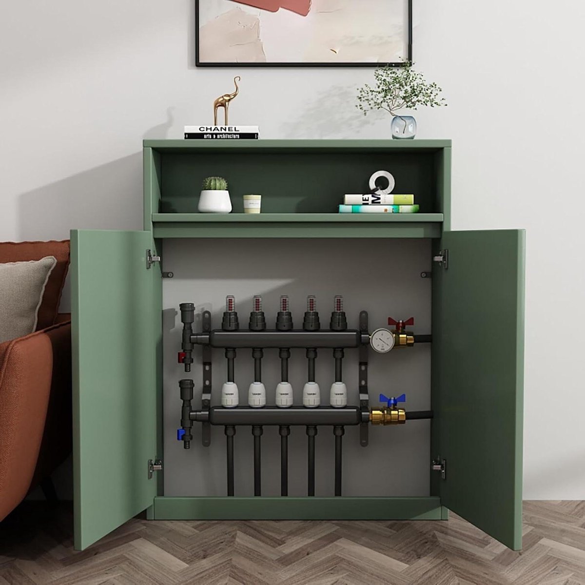 Verwarming Kast - Opbergkast Organizer - Ruimte Besparen - Stijlvol Ontwerp - 100x20x100cm - Niet gespecificeerd
