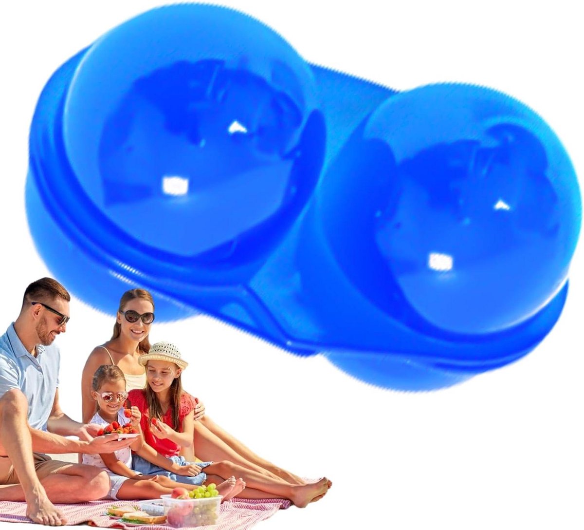 Eierhouder - Eierdoos - Veilig Vervoeren - Breekpreventie - Tot 12 Eieren - Blauw