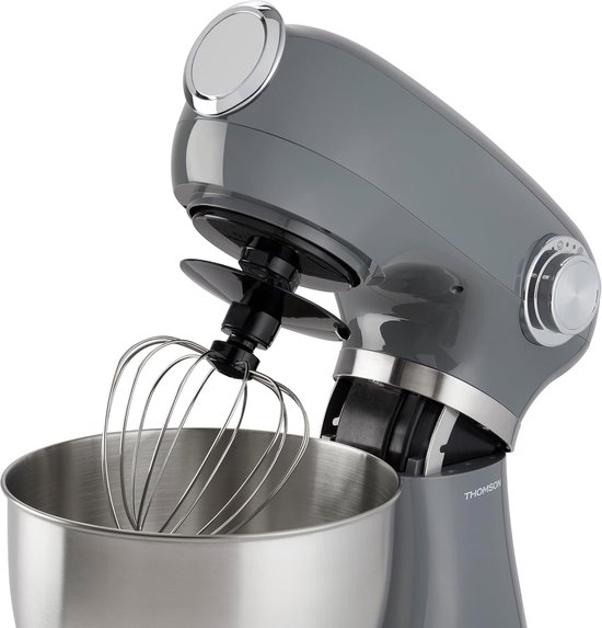 Keukenmachine - Mixer - Bakken en Koken - Planetair mengsysteem - 5L Kom - Grijs — afbeelding 4