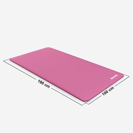 Gorilla Sports Yogamat Deluxe - Fuchsia 190 x 100 x 1,5 cm - Yoga Mat van Merkloos — afbeelding 5