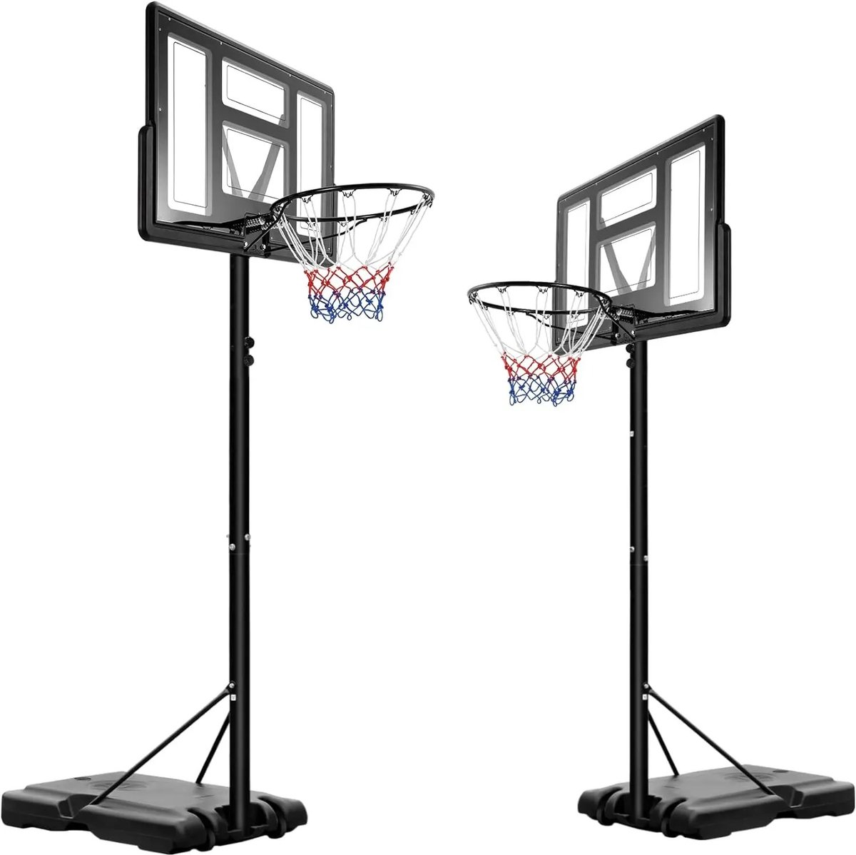 Seth Select Basketbalstandaard - In hoogte verstelbaar 230-305 cm – Draagbaar Basketbalsysteem met Wielen – Basketbalring