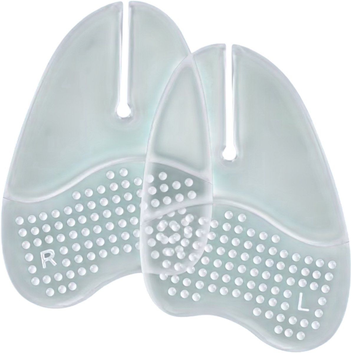 Siliconen Voorvoet Pads voor Slippers and Flip-Flops – Antislip Gel Voetkussens, Voorvoet Inlegzolen, Voetkussen, Gel Pads voor Hielspoor, Voetverzorging, Comfort en Pijnverlichting - Transparant
