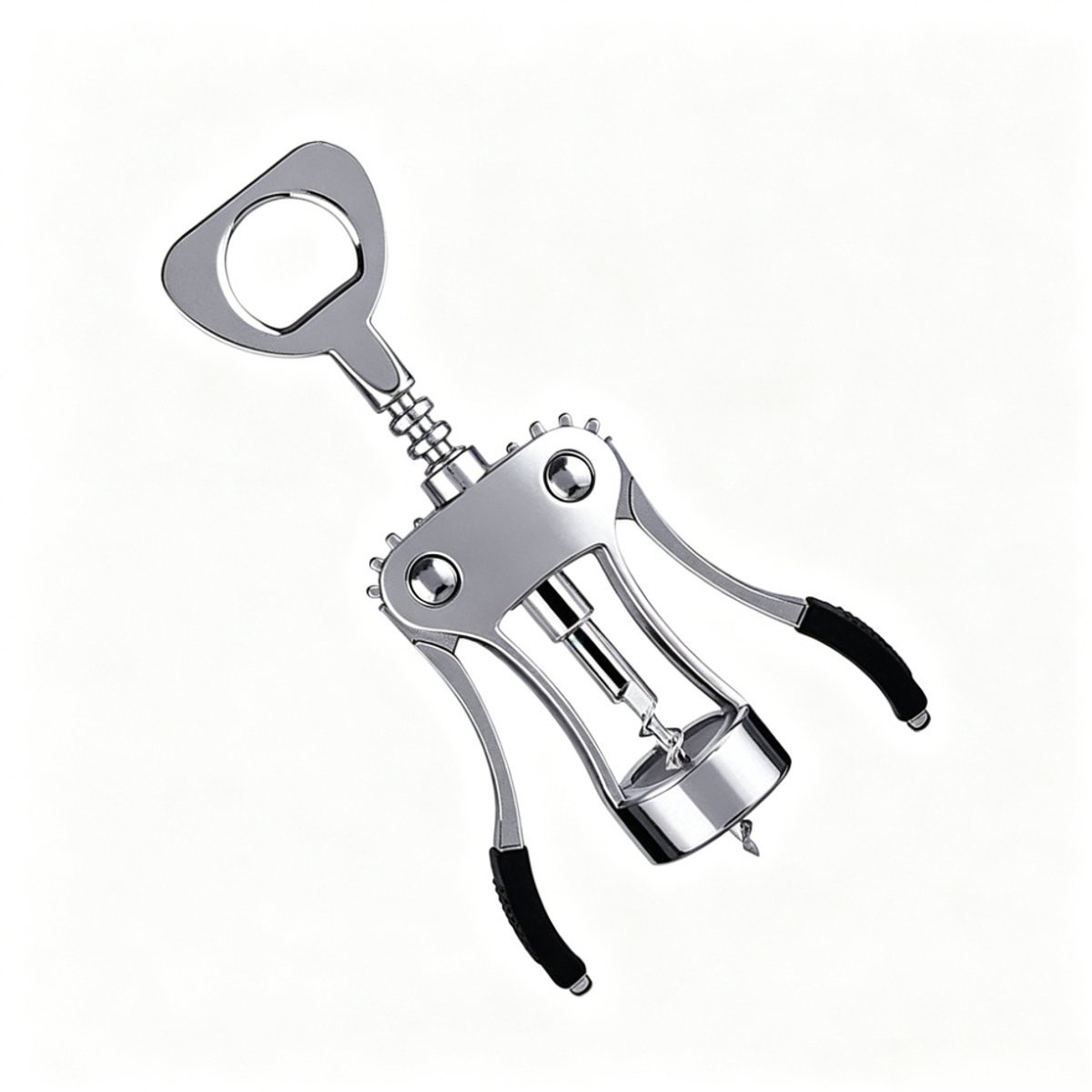 Zware zinklegering vleugelkurkentrekker - Bierflesopener - Multifunctioneel wijnaccessoire - Ergonomisch handvat met scherpe schroef - Geschikt voor keuken, bar en restaurant - Zilver
