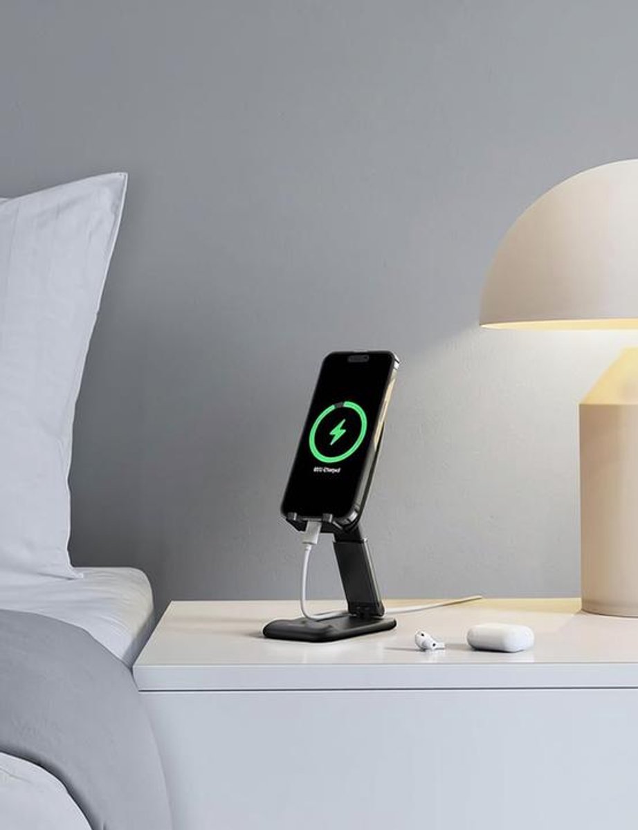 Huis Geluk Opvouwbare Telefoonstandaard voor Bureau - Hoogte Verstelbare Telefoonhouder Cradle Dock voor iPhone 17 16 15 14 Pro Max Plus Air, 13 12 Pro Max Mini, Samsung S23, Mobiele Telefoons van 4"-8"
