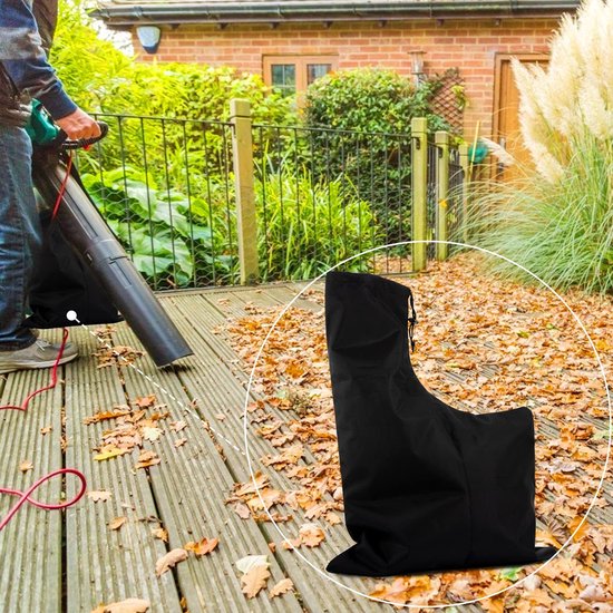 2-stuks Universele stofopvangzak voor bladblazers - Vervangende bladopvangzak - Opbergzak voor bladblazers - Stofopvangzak voor bladblazers - Bladzak - 60*44 cm - Geschikt voor het opvangen van gevallen bladeren, stof, enz. - Zwart — afbeelding 5