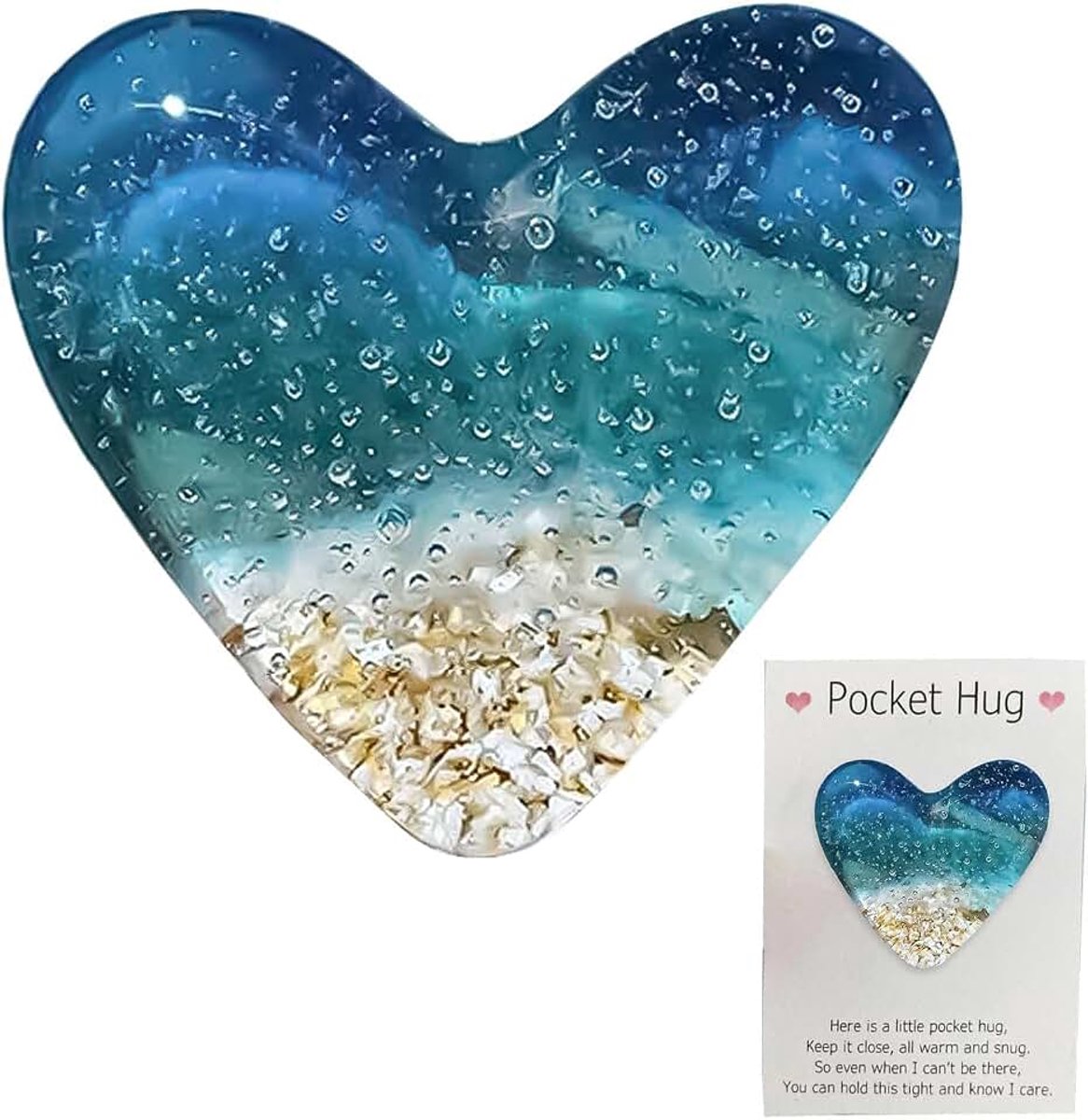Knuffel in een zak, zakknuffel, hart, mini-zakknuffel, cadeau, handgemaakt cadeau, aandenken voor vrouwen vrienden, positieve geschenken, gelukscadeaus voor vrienden, bruiloften, verjaardag