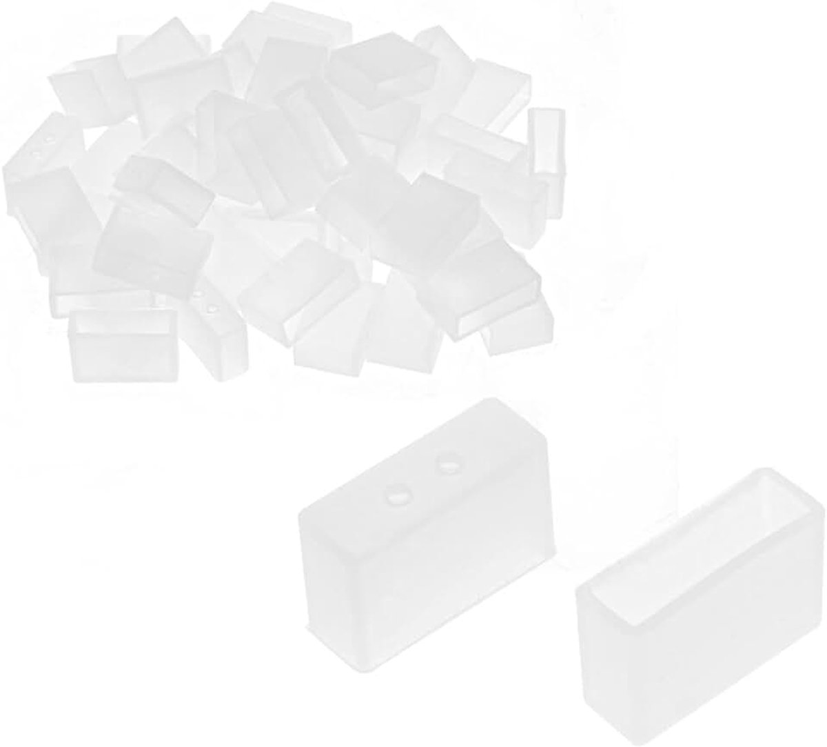 Sourcing map 50 stuks silicone stekker 5630 12 mm LED buis strip licht eindkap afdekking DE