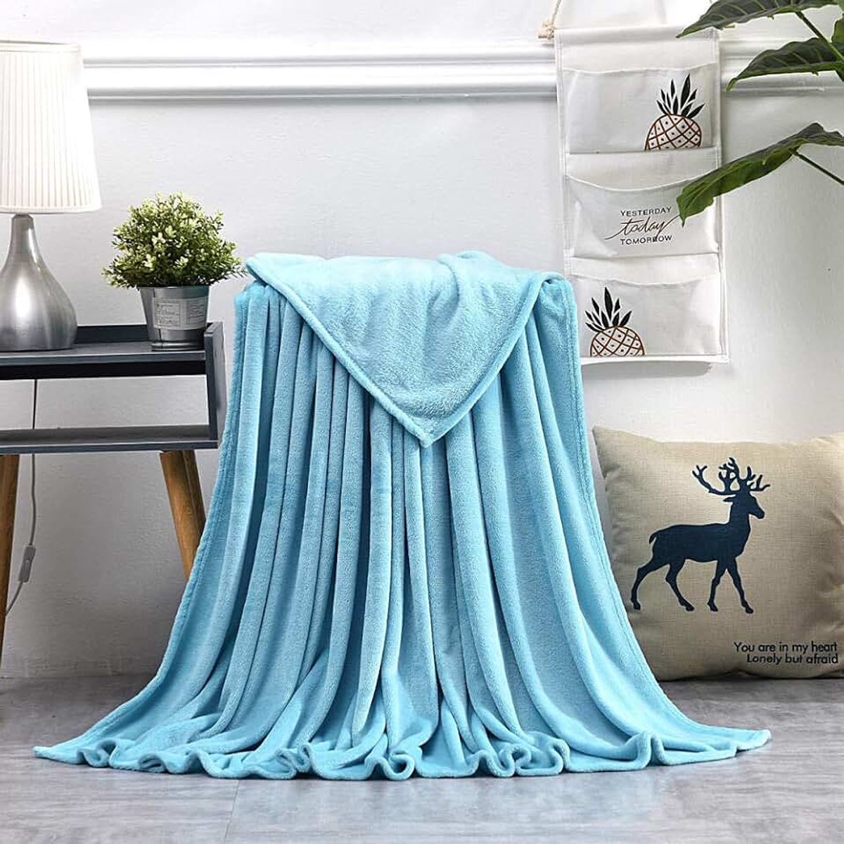 Fleece werpdekens Reisformaat - Superzachte donzige warme stevige bedspreien voor bank Microfiber deken -5_200 cm X 230 cm