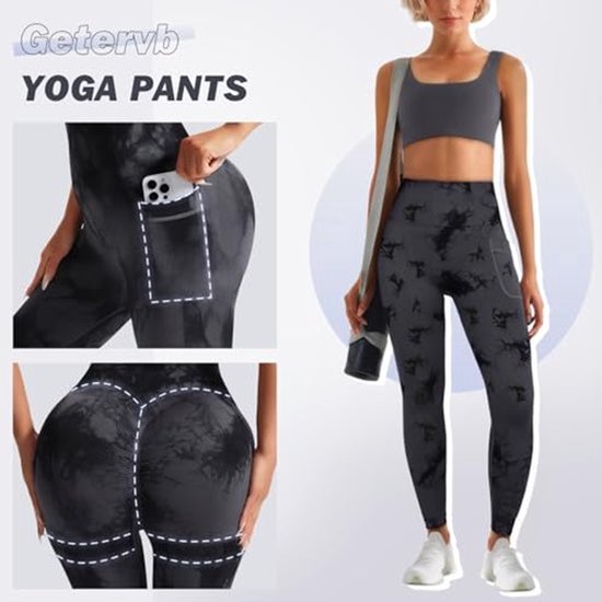 Dames Hoge Taille Sportlegging met Zak, Yoga en Fitness Leggings — afbeelding 3