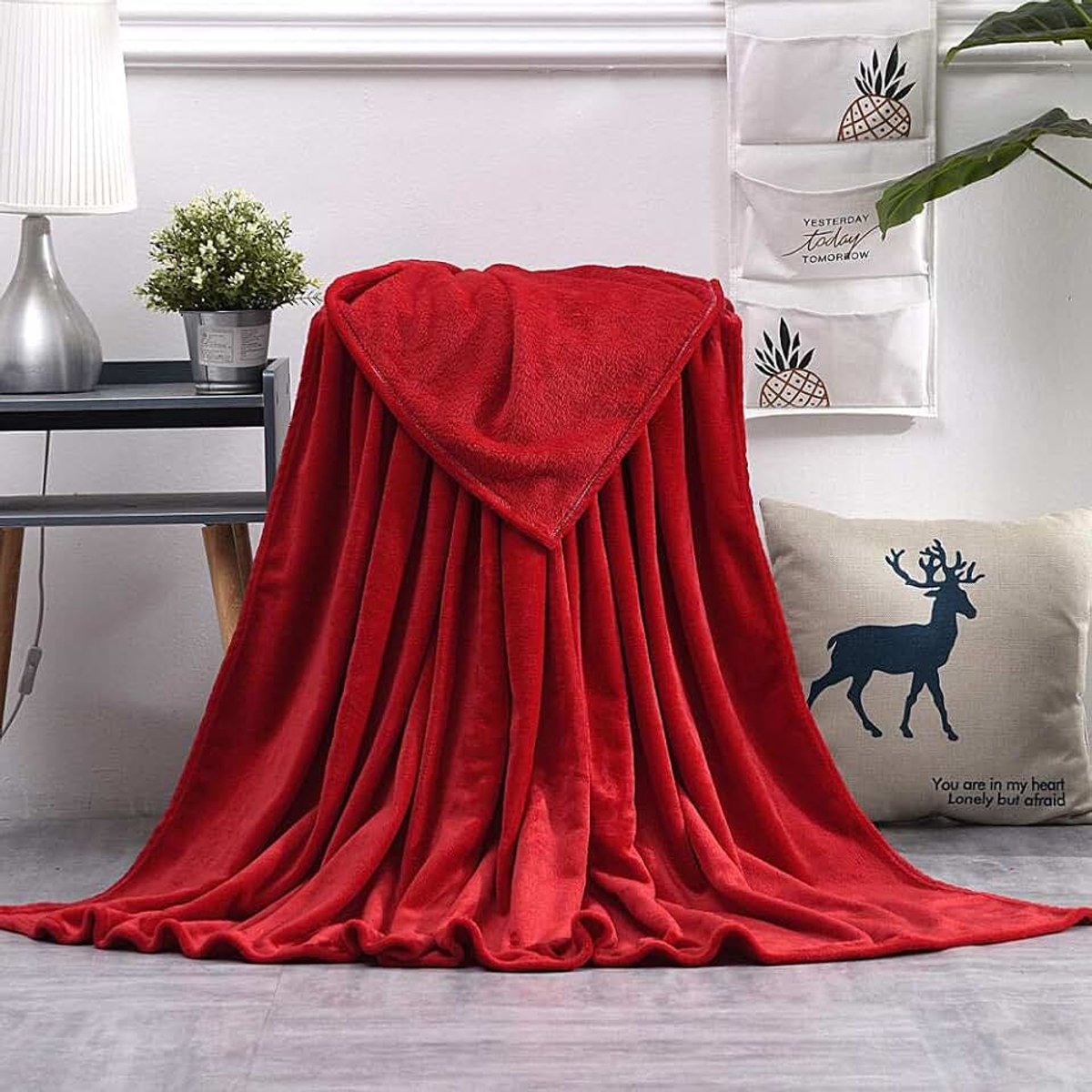 Fleece werpdekens Reisformaat - Superzachte donzige warme stevige bedspreien voor bank Microfiber deken -18_200 cm X 230 cm