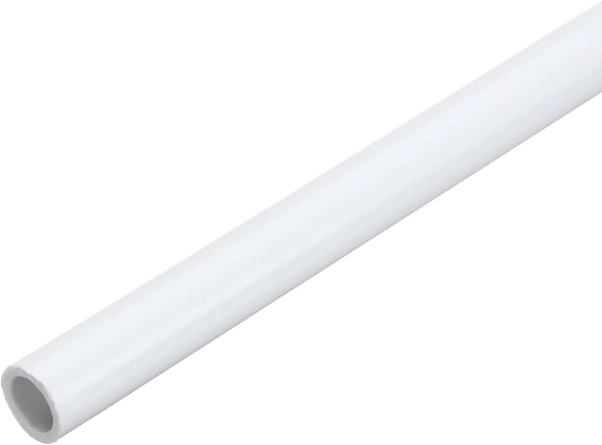 Pvc-buis, diameter 5 mm, lengte 300 mm, ronde kunststof buis voor tuin, aquarium, waterleiding, kabelgoot, ventilatiebuis (wit)